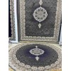 سجاد تركي كاشان دائري 1019A رصاصي مقاس 400*400