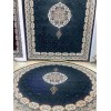 سجاد تركي كاشان دائري 1019A كحلي مقاس 400*400