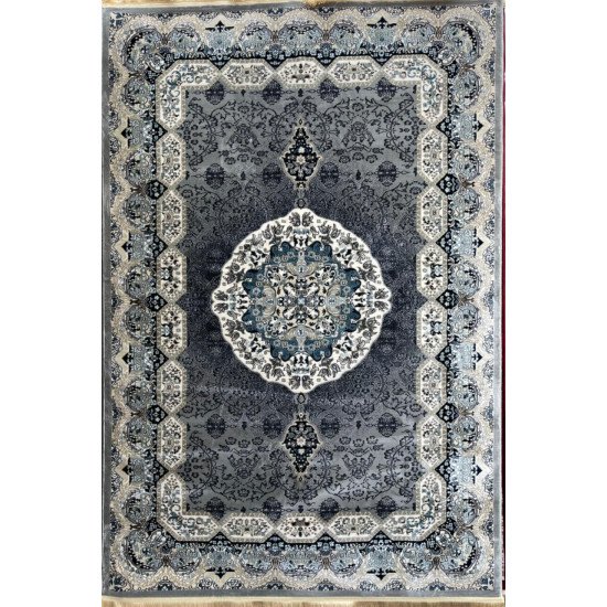 Turkish carpet Kashan 1019A 11 mm gray size 100*300