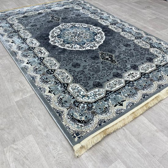 Turkish carpet Kashan 1019A 11 mm gray size 100*300