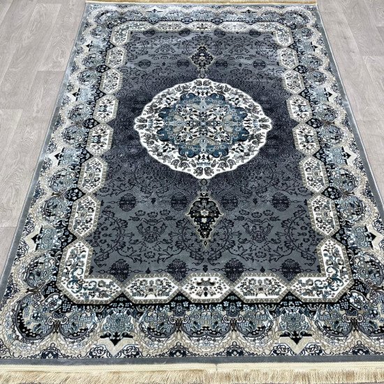 Turkish carpet Kashan 1019A 11 mm gray size 300*400