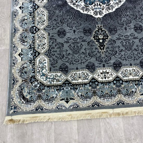 Turkish carpet Kashan 1019A 11 mm gray size 100*300