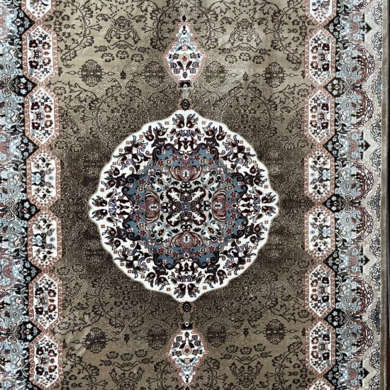 Turkish carpet Kashan 1019A 11 mm beige size 100*300