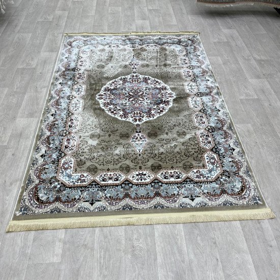 Turkish carpet Kashan 1019A 11 mm beige size 150*220