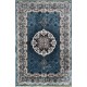 Turkish carpet Kashan 1019A 11 mm cyan size 400*600