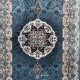 Turkish carpet Kashan 1019A 11 mm cyan size 400*600