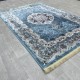 Turkish carpet Kashan 1019A 11 mm cyan size 100*200