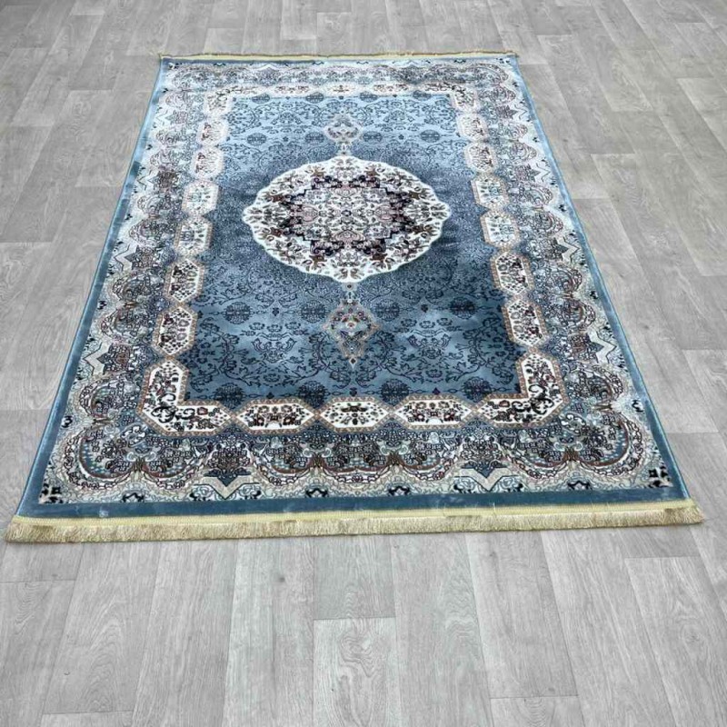 سجاد تركي كاشان 1019A سماوي مقاس 500*800