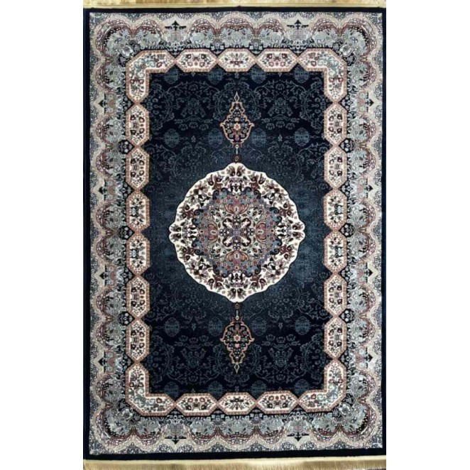 سجاد تركي كاشان دائري 1019A كحلي مقاس 300*300