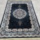 Turkish carpet Kashan 1019A 11 mm dark blue size 400*600