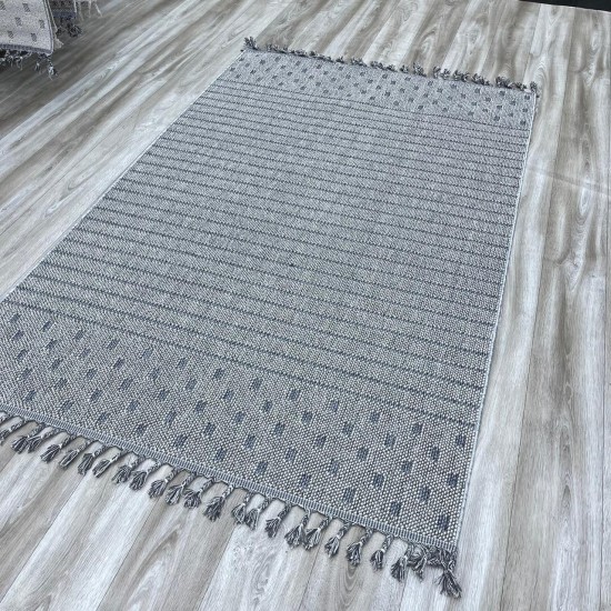 Bulgari Nordic Carpet 19527B Gray White Size 80*150