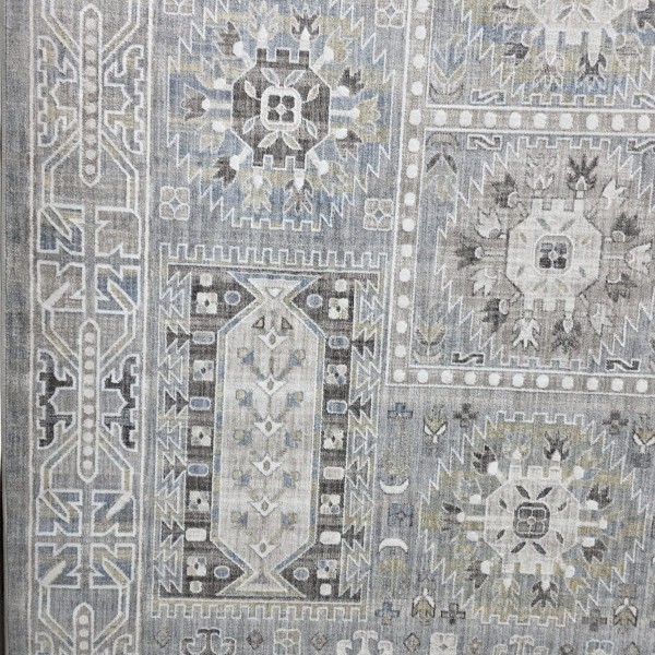 سجاد ارتلاين بوهيمي تركي A258B رصاصي كريم مقاس 150*220