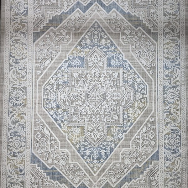 سجاد ارتلاين بوهيمي تركي A193C كريم سماوي مقاس 250*350