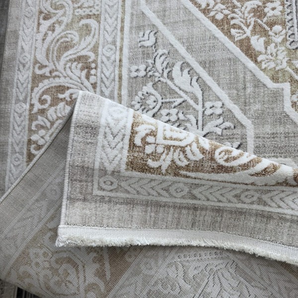 سجاد ارتلاين بوهيمي تركي A193C كريم ذهبي مقاس 150*220
