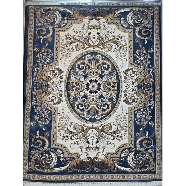 Shiraz A706C classic thick soft blue Turkish rug size 50*80