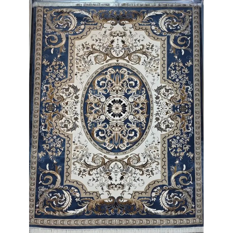 سجاد تركي شيراز A706C كلاسيك سميك ناعم سماوي مقاس 50*80