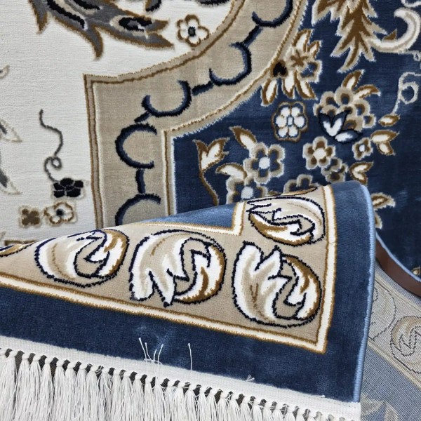 Shiraz A706C classic thick soft blue Turkish rug size 50*80