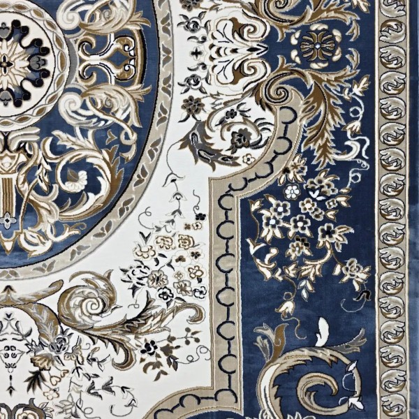 Shiraz A706C classic thick soft blue Turkish rug size 50*80