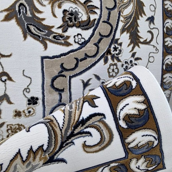 Shiraz A706C classic thick soft cream Turkish rug size 400*600