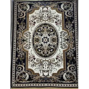 سجاد تركي شيراز A706C كلاسيك سميك ناعم كحلي مقاس 300*400