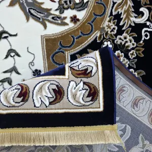 سجاد تركي شيراز A706C كلاسيك سميك ناعم كحلي مقاس 300*400
