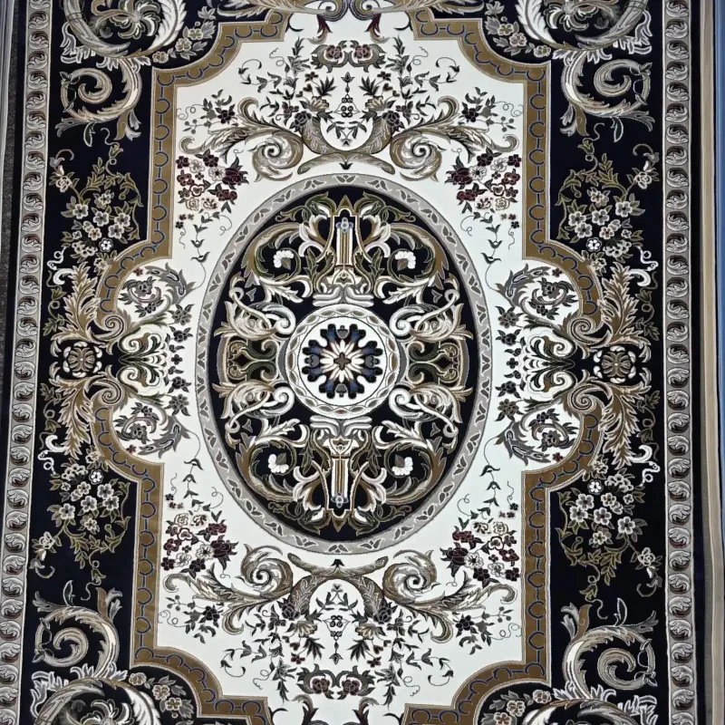 سجاد تركي شيراز A706C كلاسيك سميك ناعم كحلي مقاس 300*400