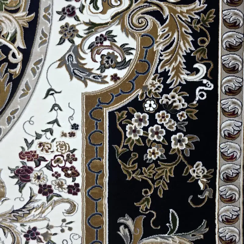 سجاد تركي شيراز A706C كلاسيك سميك ناعم كحلي مقاس 300*400