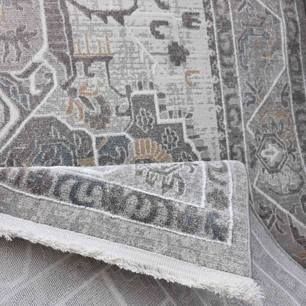 سجاد غرناطة بوهيمي تركي AH497 مولتي كريم مقاس 50*80 سم دعاسة وطاية