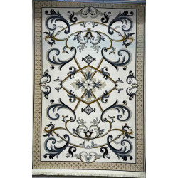 سجاد إيراني درجة أولى سجاد فاخر مصنوع بدقة عالية من أفضل أنواع الصوف والحرير الون كريم مقاس 250*350