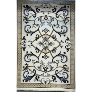 سجاد إيراني درجة أولى سجاد فاخر مصنوع بدقة عالية من أفضل أنواع الصوف والحرير الون كريم مقاس 250*350