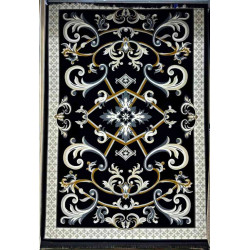 سجاد إيراني درجة أولى سجاد فاخر مصنوع بدقة عالية من أفضل أنواع الصوف والحرير الون كحلي مقاس 300*400