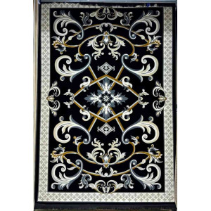 سجاد إيراني درجة أولى سجاد فاخر مصنوع بدقة عالية من أفضل أنواع الصوف والحرير الون كحلي مقاس 250*350