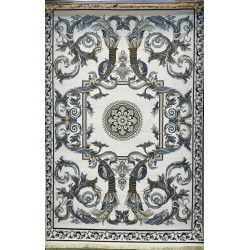 سجاد إيراني درجة أولى سجاد فاخر مصنوع بدقة عالية من أفضل أنواع الصوف والحريرنقشه ملكي2 الون كريم مقاس 300*400