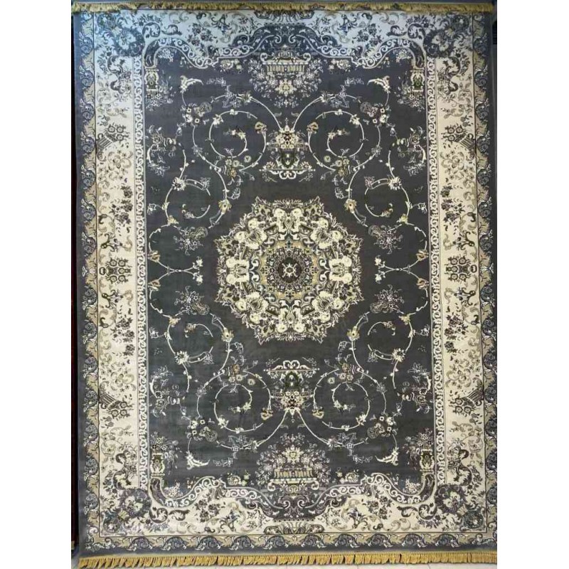 سجاد تركي تبريز كلاسيك سميك ناعم 2767B رصاصي مقاس 125*500