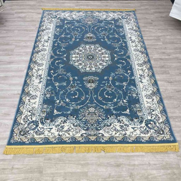 سجاد تركي تبريز كلاسيك سميك ناعم 2767B سماوي مقاس 500*800