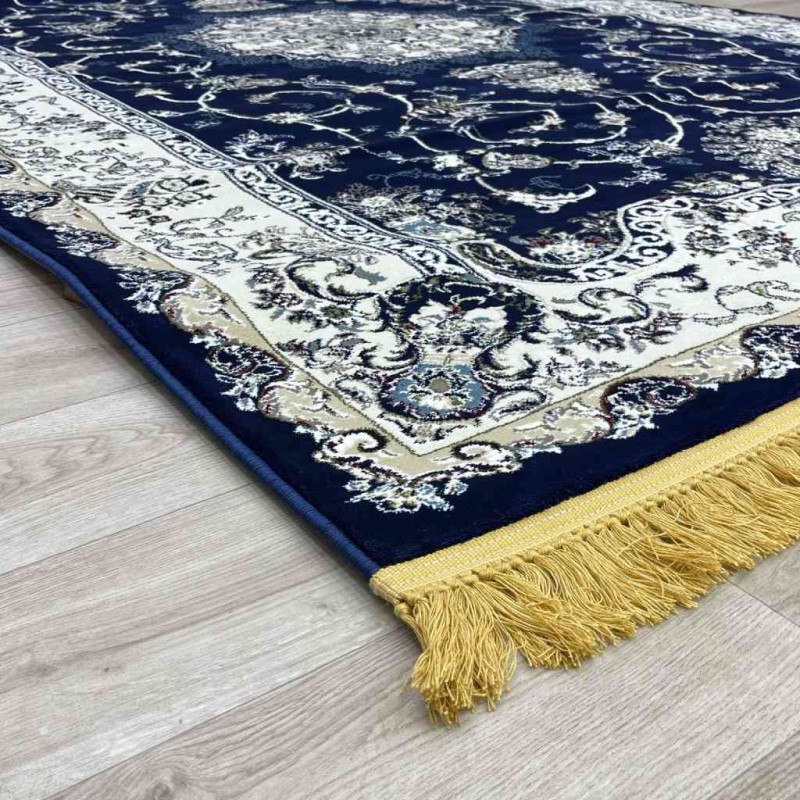 سجاد تركي تبريز كلاسيك سميك ناعم 2767B كحلي مقاس 300*400