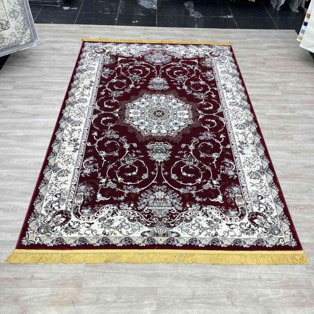 سجاد تركي تبريز كلاسيك سميك ناعم 2767B احمر عنابي مقاس 100*300 سجاد تركي تبريز كلاسيك سميك ناعم 2767B احمر عنابي مقاس 100*300
