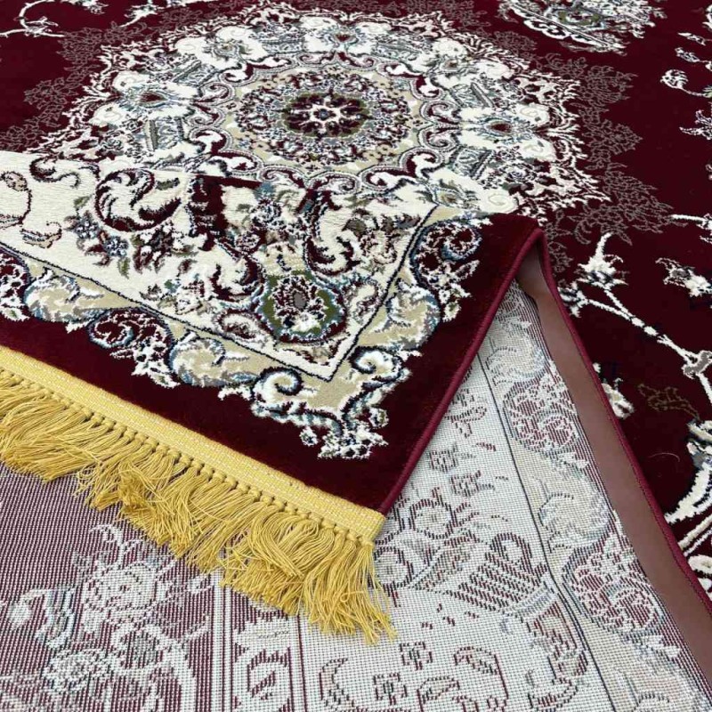 سجاد تركي تبريز كلاسيك سميك ناعم 2767B احمر عنابي مقاس 300*500