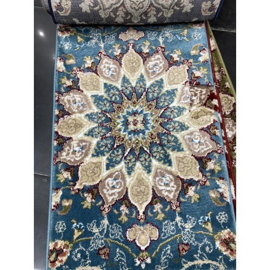 Classic Turkish carpet 570242 cyan