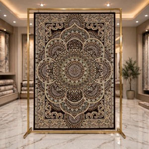 AL WAHA Turkish Rug H5307C Sky Dark brown Size 100*300
