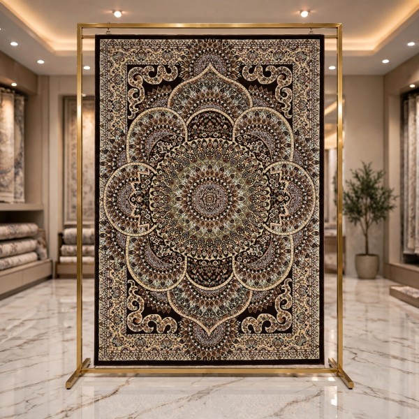 سجاد الواحة تركي H5307C بني غامق مقاس 100*500
