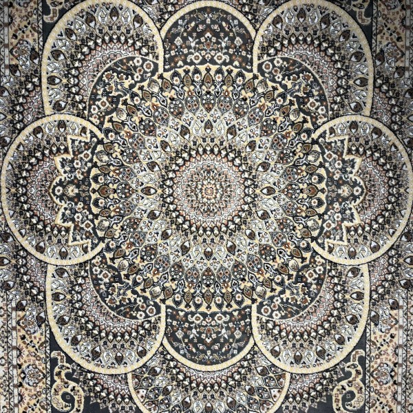 AL WAHA Turkish Rug H5307C Sky Dark gray Size 200*300