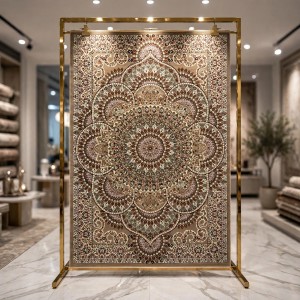 AL WAHA Turkish Rug H5307C Sky Light brown Size 400*500