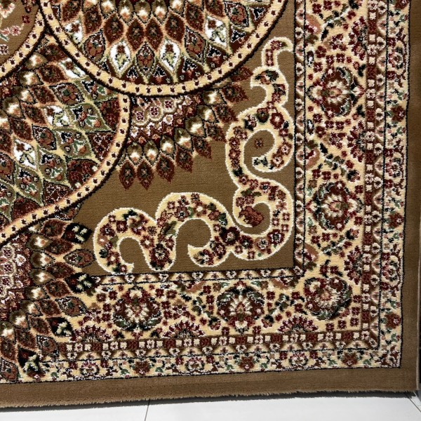 سجاد الواحة تركي H5307C بني فاتح مقاس 250*350