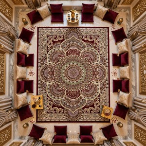 AL WAHA Turkish Rug H5307C Sky Dark red Size 200*300