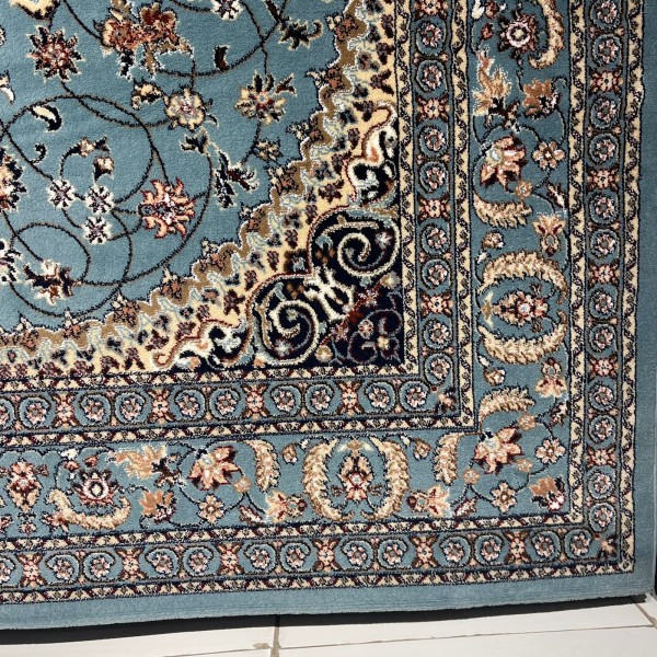 AL WAHA Turkish Rug H3650B Sky Blue Size 80*150