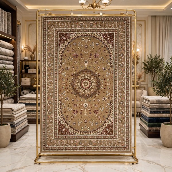 AL WAHA Turkish Rug H3650B Sky Light brown Size 80*150