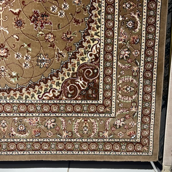 AL WAHA Turkish Rug H3650B Sky Light brown Size 80*150