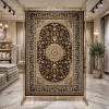 AL WAHA Turkish Rug H3650B Sky Dark brown Size 300*500
