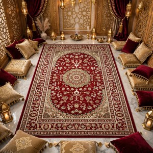 AL WAHA Turkish Rug H3650B Sky Dark red Size 400*500